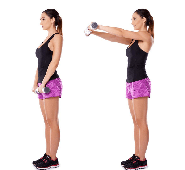 balancez vos bras vers l’avant pour agrandir vos seins